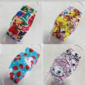 4 pack Handmade face mask washable Cats animal fun